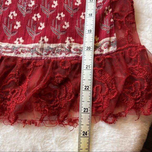 Free People Boho Red Floral Dress Size XS - Picture 13 of 13